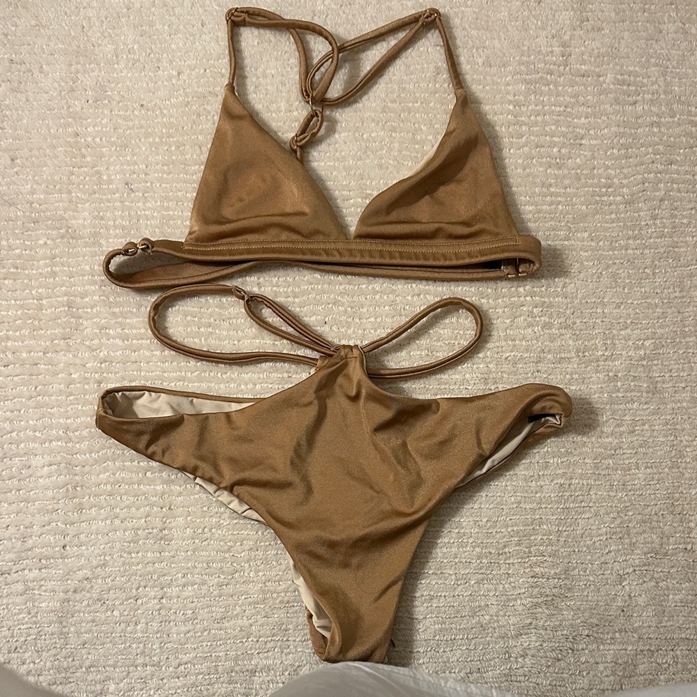 Religare Brown gold Bikini Set